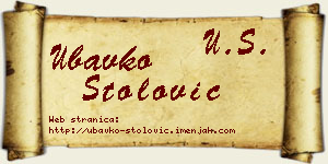 Ubavko Stolović vizit kartica
